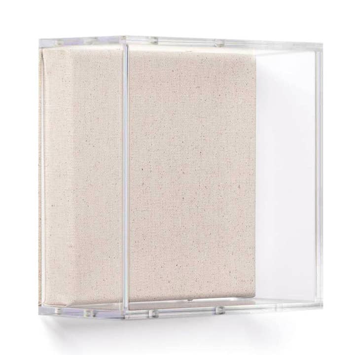 6" x 6" x 3" Modern UV-Grade Acrylic Shadowbox with Linen Canvas for wholesale by Wexel Art