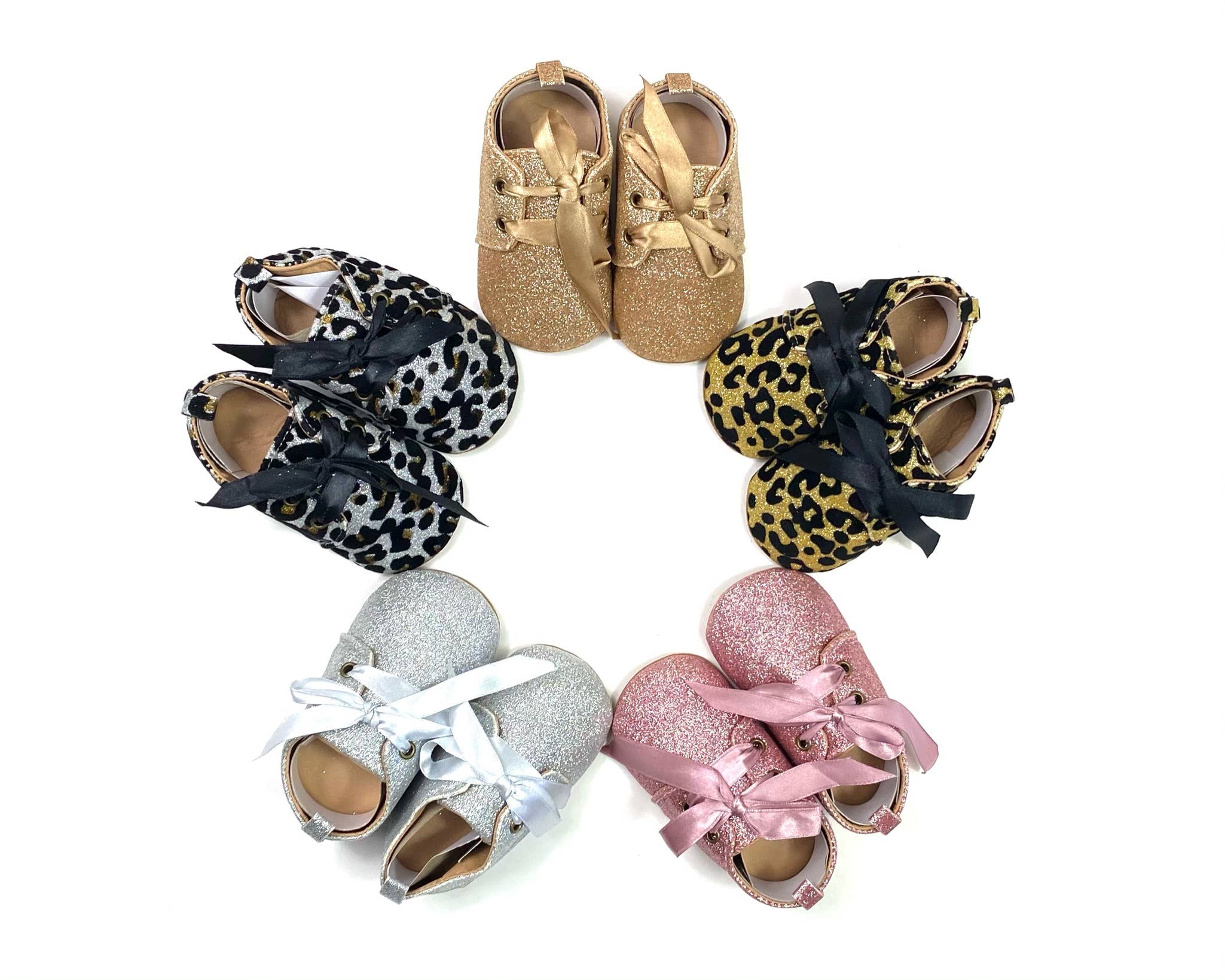 The New Class - Wholesale Moccasins - Kids - Glitter Tie Moccasin1