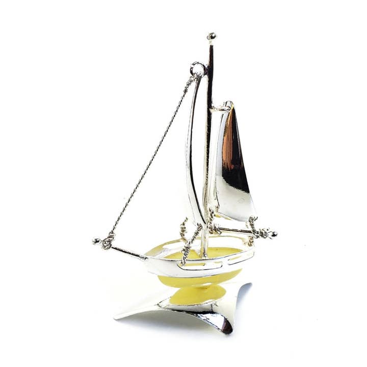 Butterscotch Amber Sterling zilveren bootbeeldje voor wholesale door Amberman