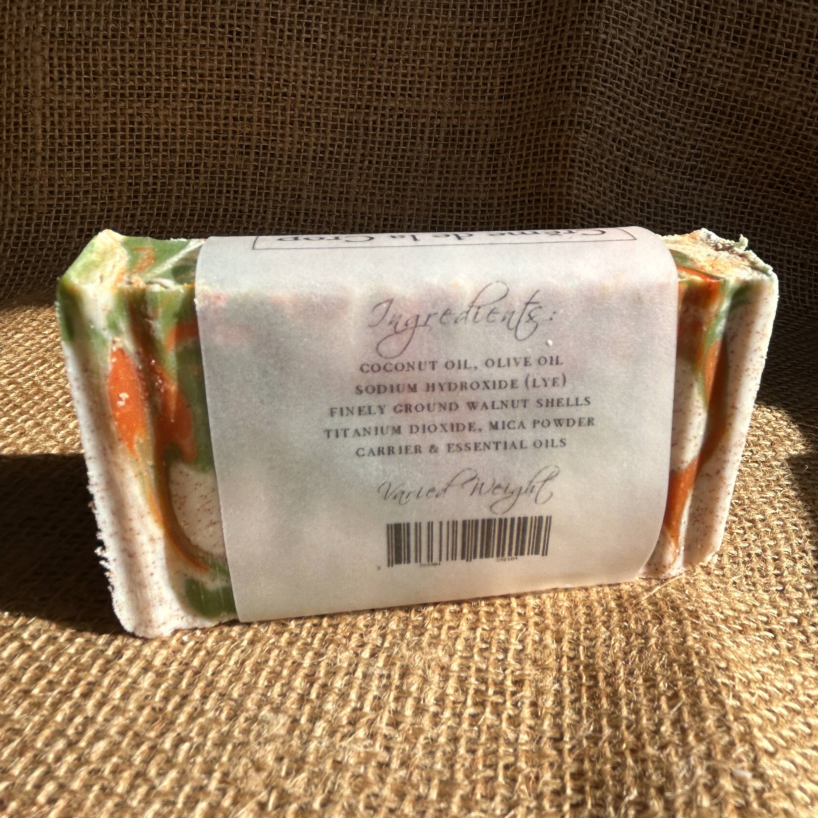 Creme de la Crop, Inc. - Wholesale Bar Soap - Soap - Patchouli Grove (Exfoliating) Orange and Patchouli 3