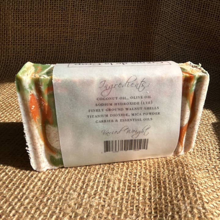 Creme de la Crop, Inc. - Wholesale Bar Soap - Soap - Patchouli Grove (Exfoliating) Orange and Patchouli 3