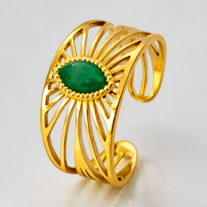 Anel Brigitte por atacado de Poudre Bijoux