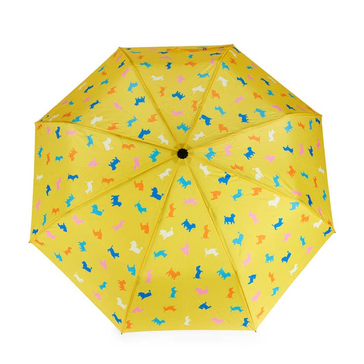 Balvi – Großhandel Regenschirm – Kinder – Balvi Puppymbrella gelber Kinder-Regenschirm mit Hundemotiv und Neoprenhülle aus Nylon3