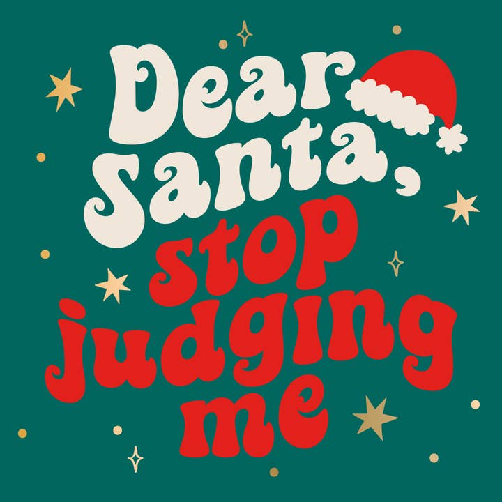 Funny Christmas Cocktail Napkins | Stop Judging Me - 20ct for wholesale by soiree-sisters