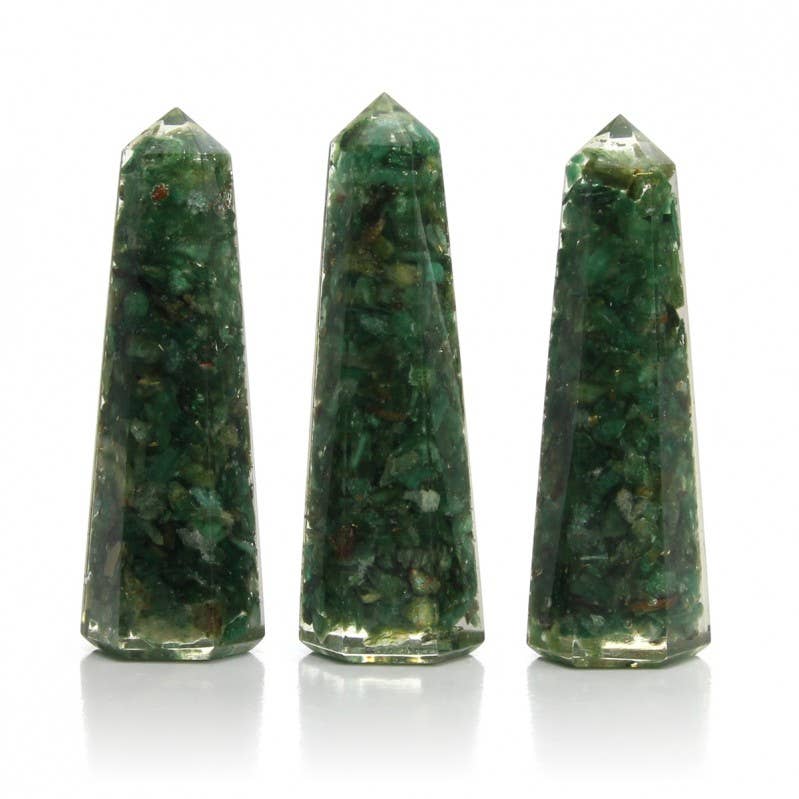 UniArt – wholesale Andlig sten/kristall – Orgonit spets med naturliga stenar, 6,5 cm hög5