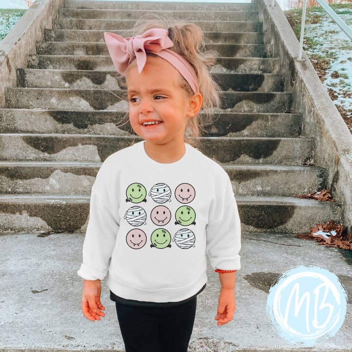 Halloween Smileys Sweatshirt for wholesale by MelonBerry