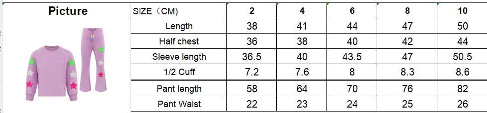 Ellie and Mila - Wholesale Top & Pant Set - Kids - Star Girl Set7