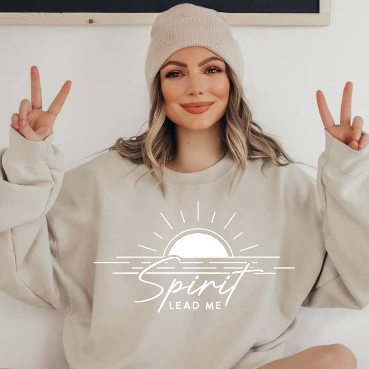 TEELUX - Wholesale Sublimation Transfer - (shirt not included) Spirit Lead Me - in WHITE - Screen print Transfer