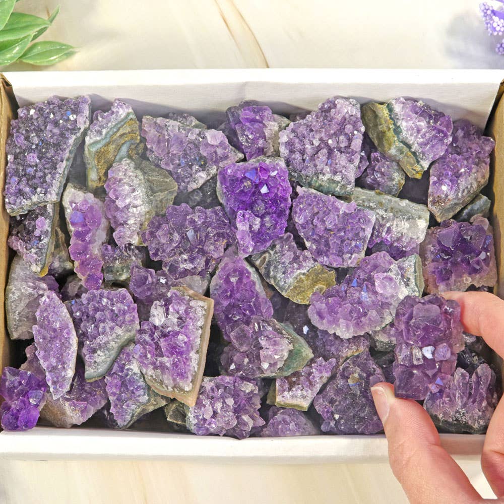 Natures Artifacts Inc - Wholesale Spiritual Stone/Crystal - Amethyst Mini Clusters Flat (Grade A)7