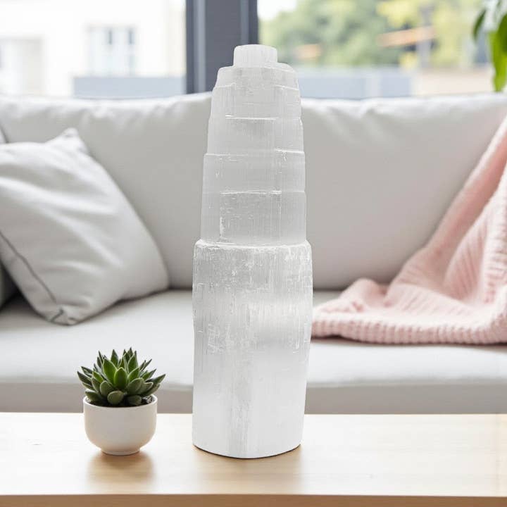Selenite - Lamp, Large for wholesale by Earths Elements Wholesale