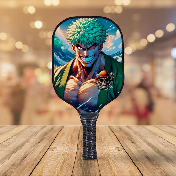 One Piece 2.0 - Roronoa Zoro - Raquette de pickleball pour la vente par The Mad Pickler