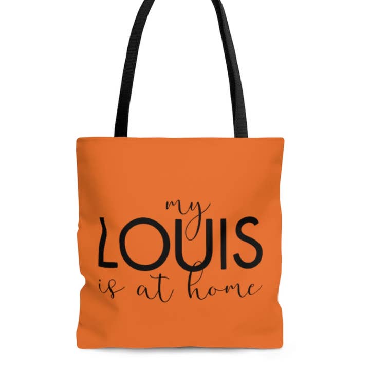 Game Face Team Shop - Wholesale Tote Bag - Women's - orange I left my Louis at home east coast tote