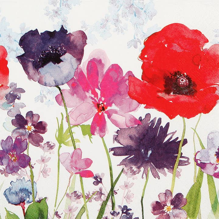 Cocktail napkins Meadow of Flowers for wholesale by Home Fashion - Carl Dietrich GmbH