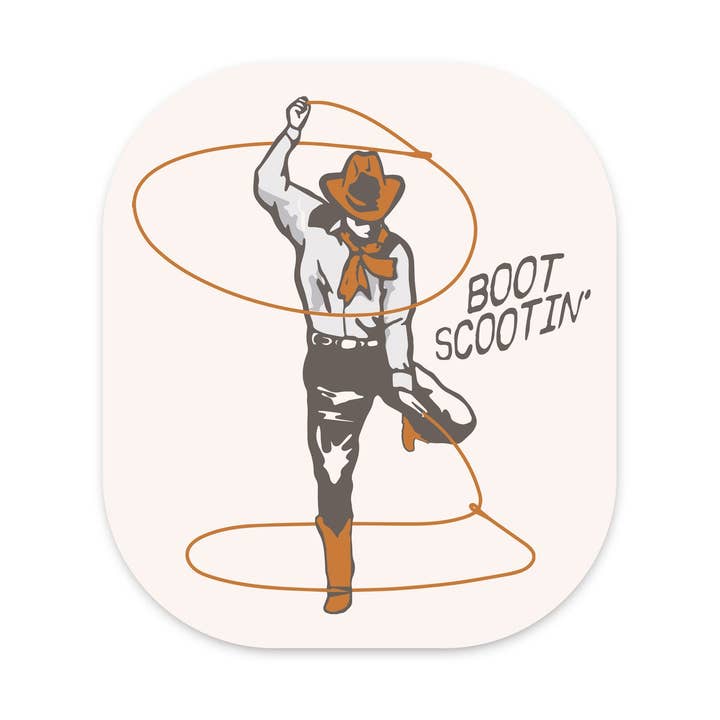 Boot Scootin' Sticker for wholesale by Sendero Provisions Company