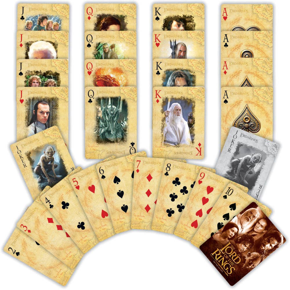 Masterpieces Puzzles - Wholesale Playing Cards - Lord of the Rings Playing Cards - 54 Card Deck1