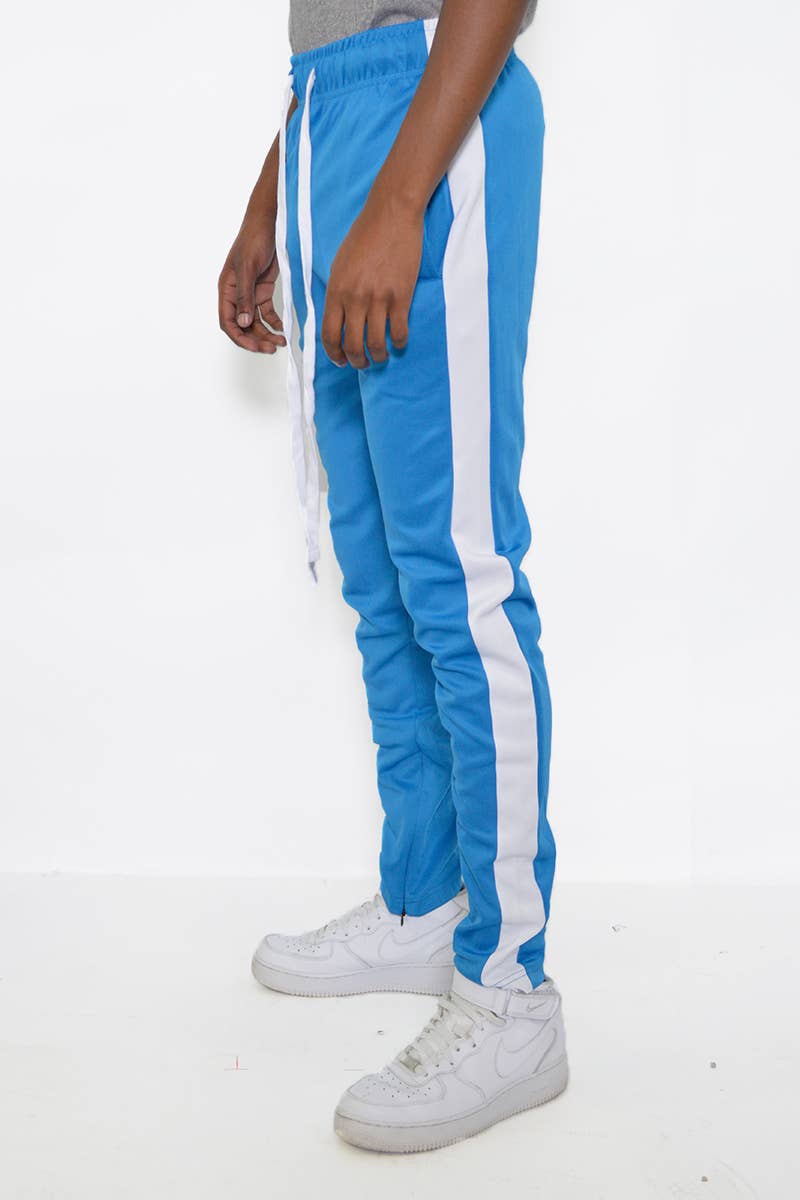 WEIV - Wholesale Athletic Sweatpants/Joggers - Men's - Single Stripe Slim Fit Ankle Zipper Track Pant3