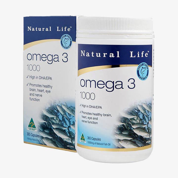 Natural Life™ Oméga 3 1000 mg 365 gélules pour la vente par Natural Life