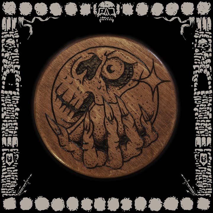 DEATH ORB - HANDGJORD BRÄND TRÄUNDERLÄGG för wholesale av Horrid Realm