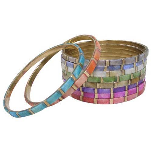 Ten Thousand Villages - Wholesale Bangle Bracelet - Brass Bollywood Bangles