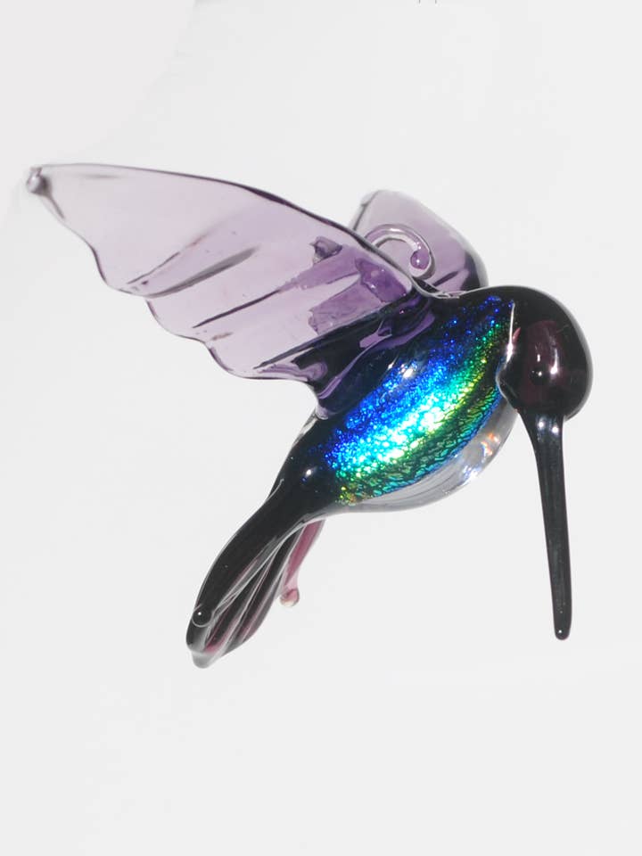 Colibri Nina avec Dichroïque pour la vente par WGK Glass Art Inc