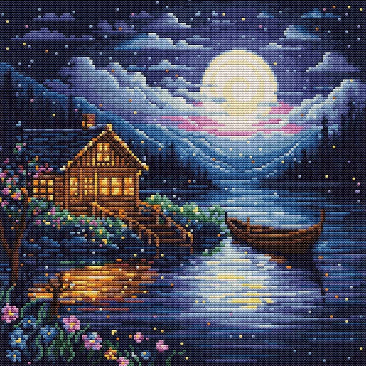 Cross Stitch Kit Luca-S - Spring Night, B701 for wholesale by Luca-S