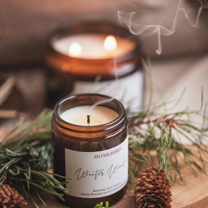 Vinter skovlys for engroshandel hos Homebird Candle Co.