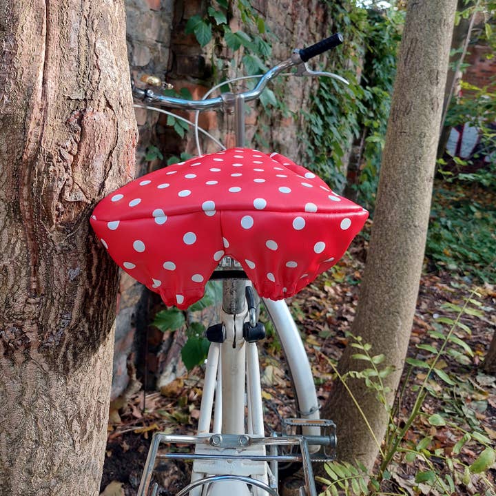 Ikuri - Wholesale Biking Accessories - Saddle Cover Rain Protection Bicycle Waterproof - Red Polka Dots5