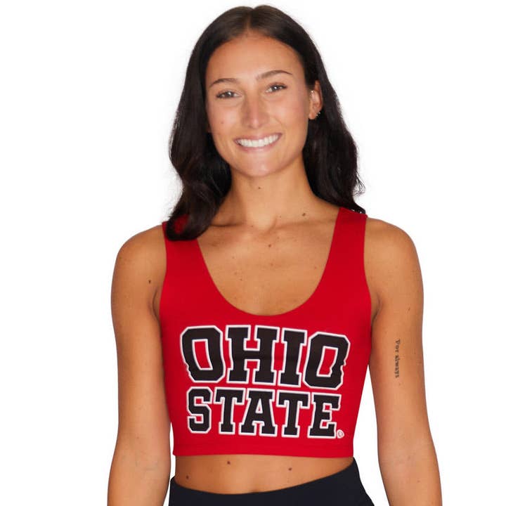 Ohio State OSU Buckeyes Rode Crop Tanktop voor wholesale door Lojo Collegiate Apparel