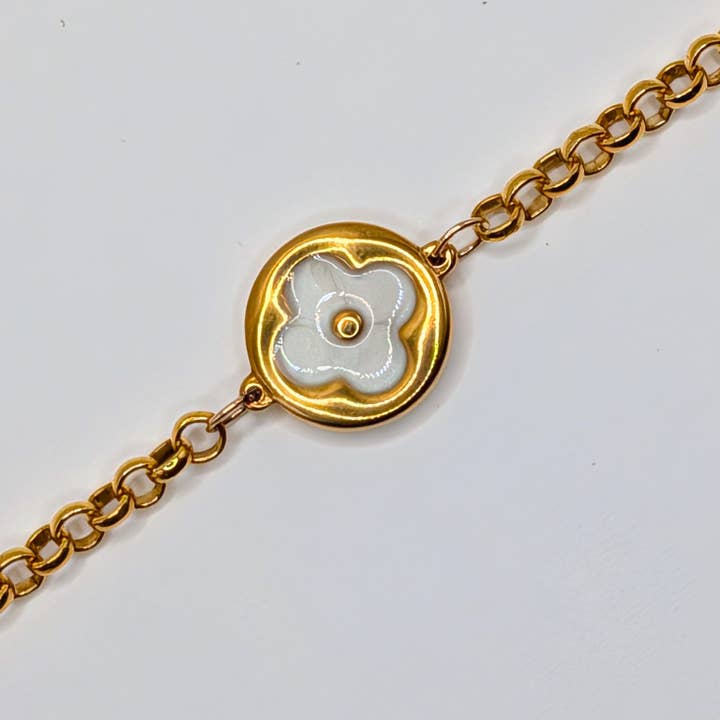 Clarissa Clover Bracelet- Gold Filled for wholesale by AA Designs Jewelry