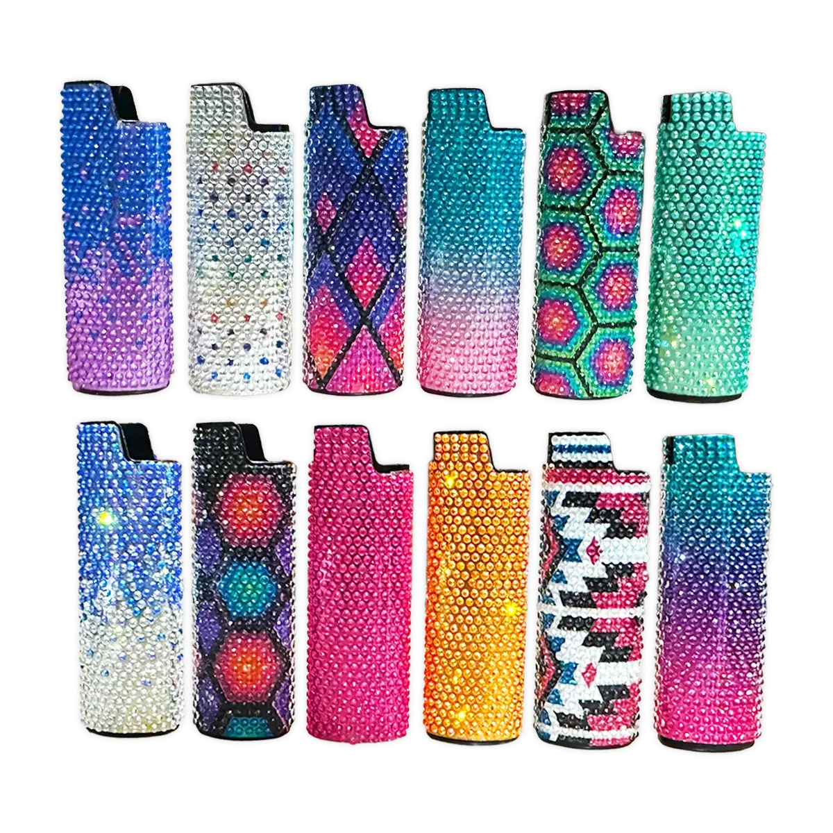 Novelty Brands - Wholesale Retailer Display - Home & Living - Rhinestone Lighter Holder Case Assortment Boxed - 12/Display2