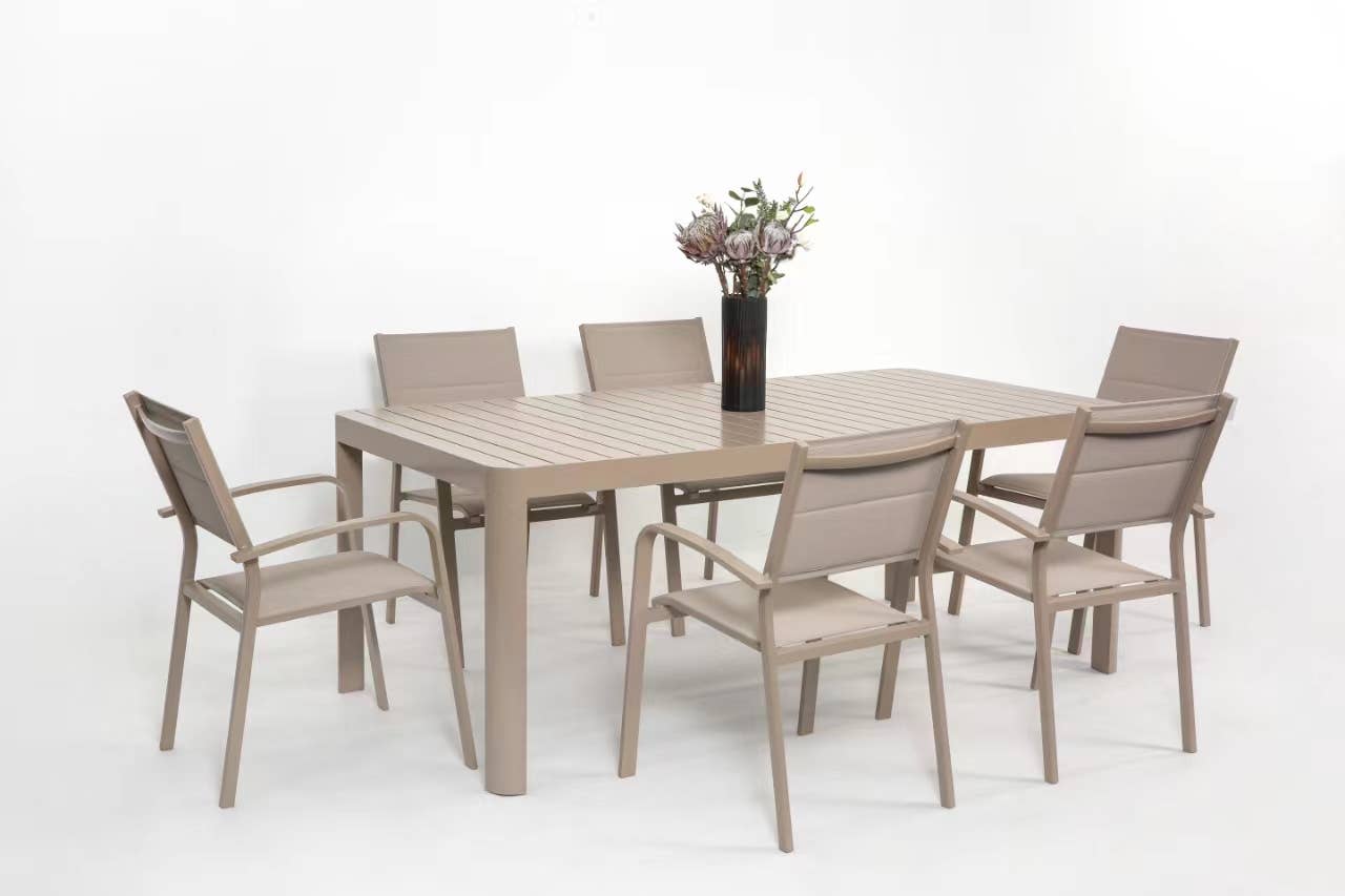 LIFE IS - Wholesale Patio Table - Extendable aluminum table 195/255x100x76.5h dove gray5