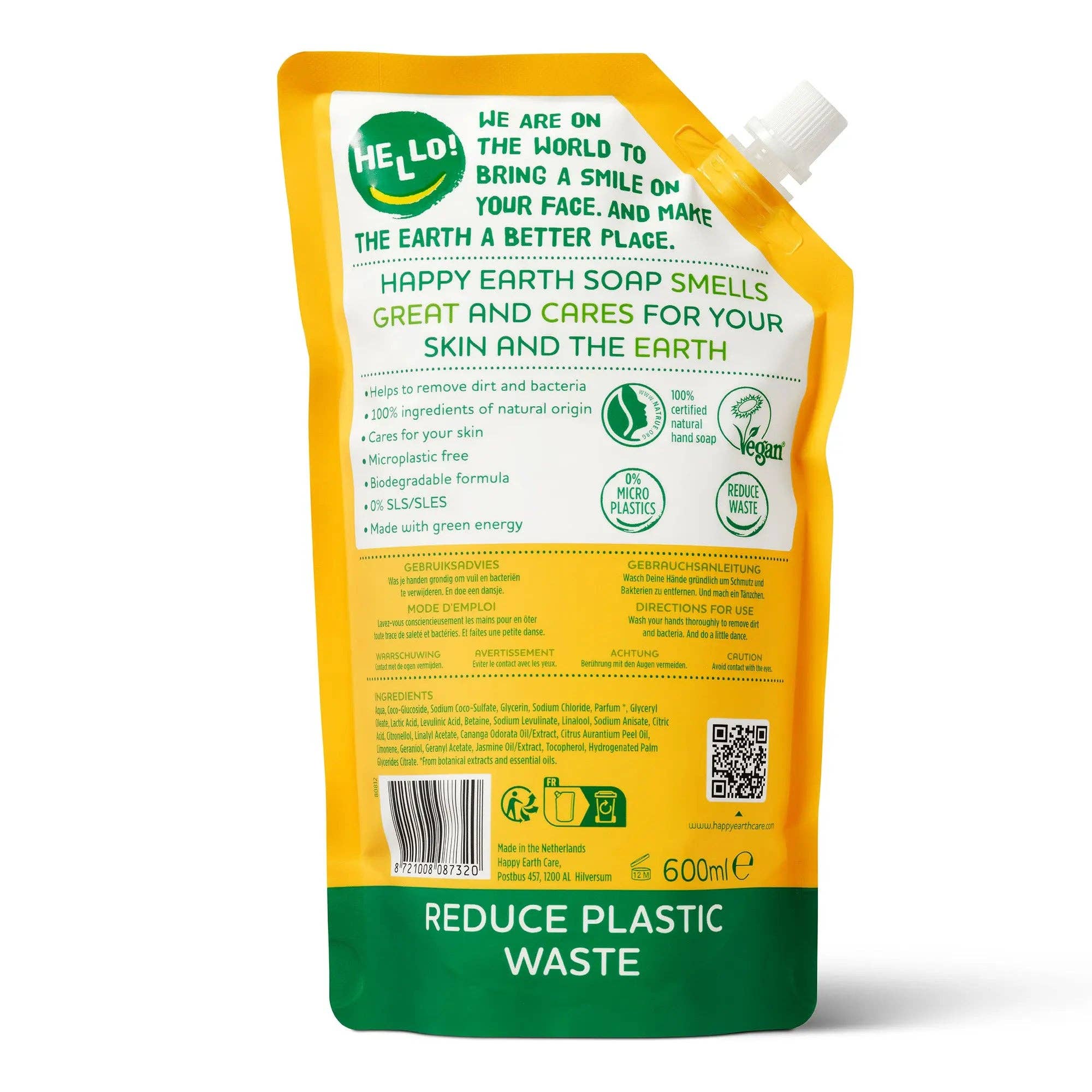 Happy Earth - Wholesale Hand Soap/Wash - Handzeep Navulverpakking Jasmine Ho Wood1