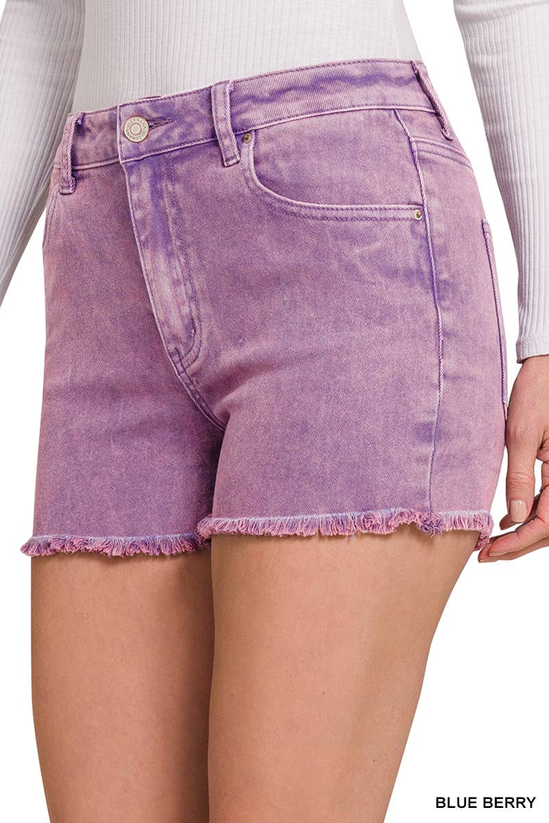 42POPS – Großhandel Shorts – Damen – 42POPS hochgeschnittene Denim-Shorts mit rohem, ausgefranstem Saum12