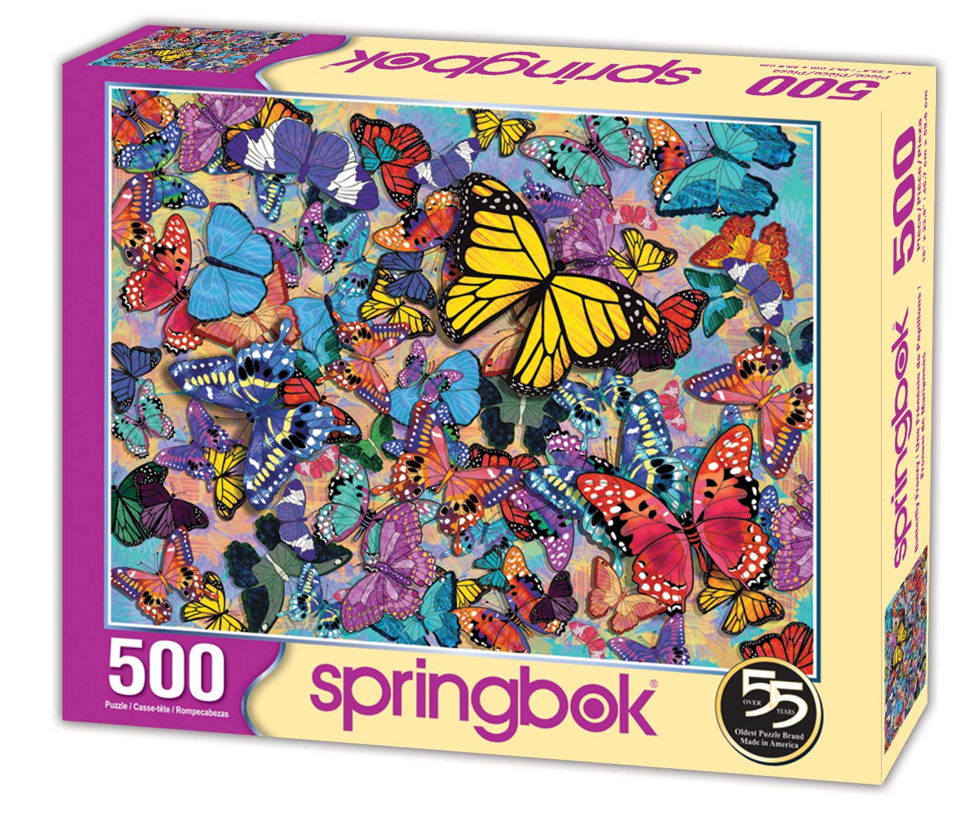 Springbok Puzzle - Vente Puzzle – adulte - Puzzle 500 pièces Butterfly Frenzy3