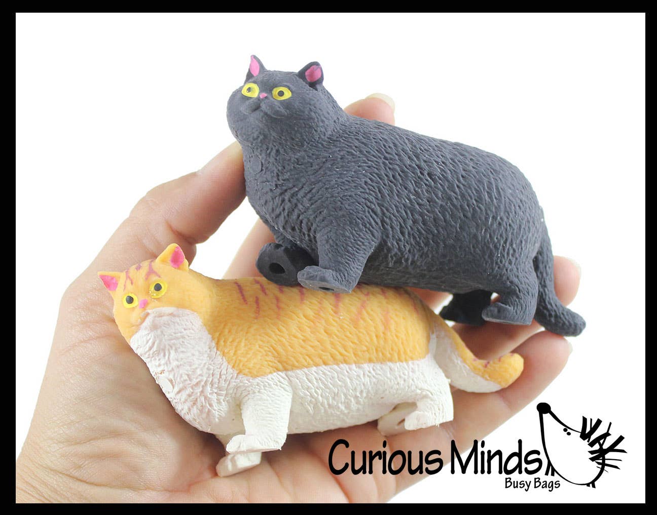 Curious Minds Toys - Wholesale Squishy Toy - Kids & Baby - 1 Fat Stretchy Cat Crushed Bead Sand Filled - Kitty Lover Se8