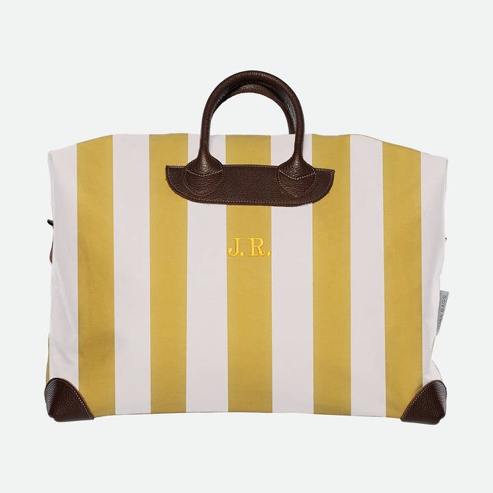 Weekender Small 45 "STRIPED yellow" for wholesale by OOAK BAGS