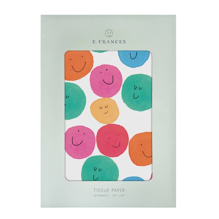 Smiley Tissue Paper | Gift Wrap for wholesale by E. Frances Paper