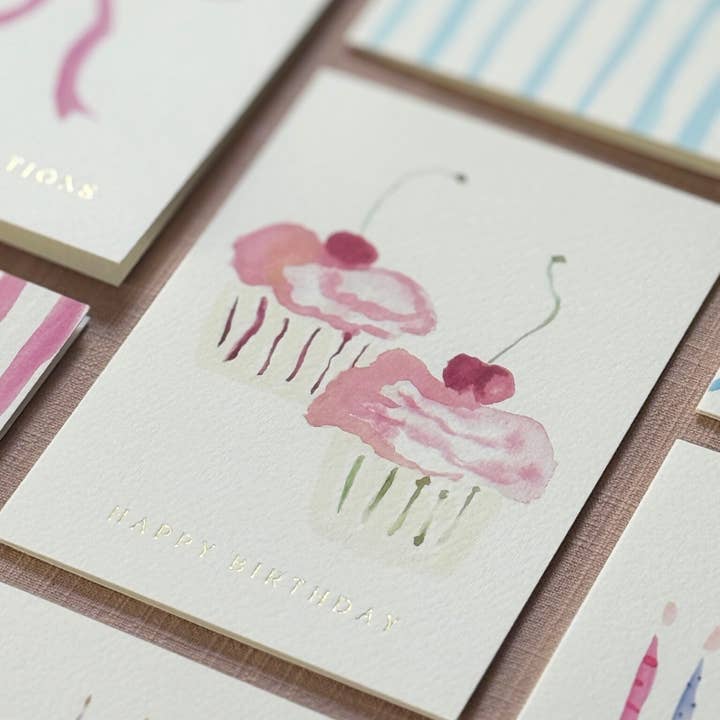 THE CUPCAKES HAPPY BIRTHDAY CARD for wholesale by Dear You Paperie