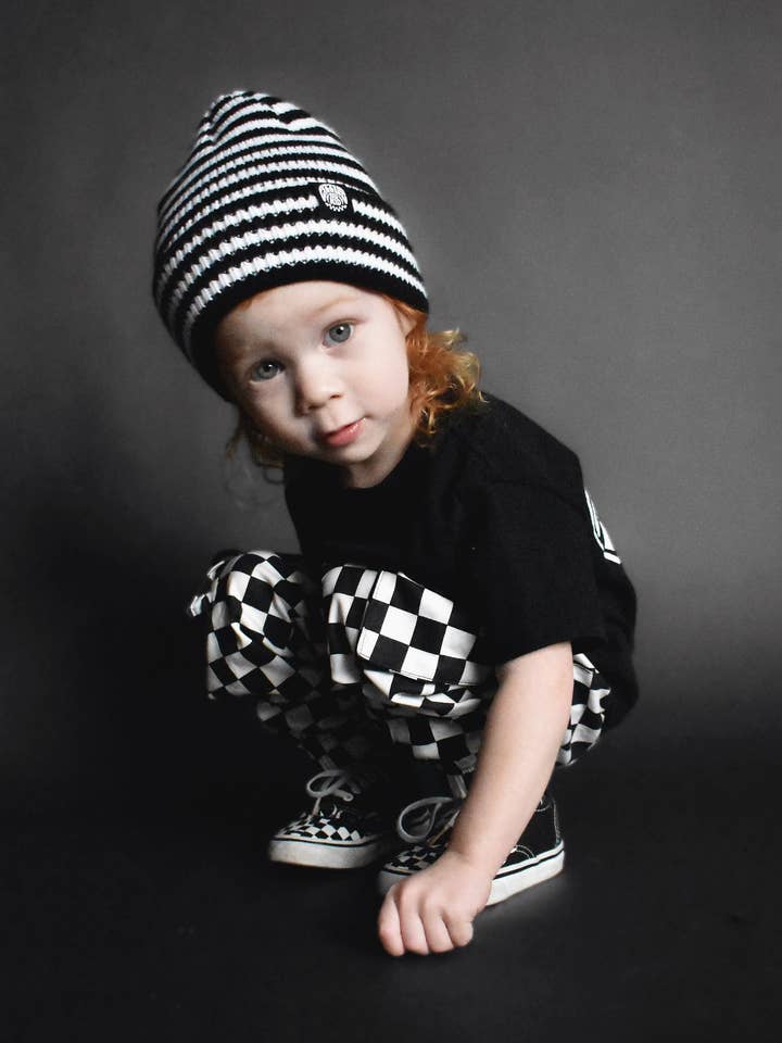 Stripe beanie for wholesale by Little Rad Kid