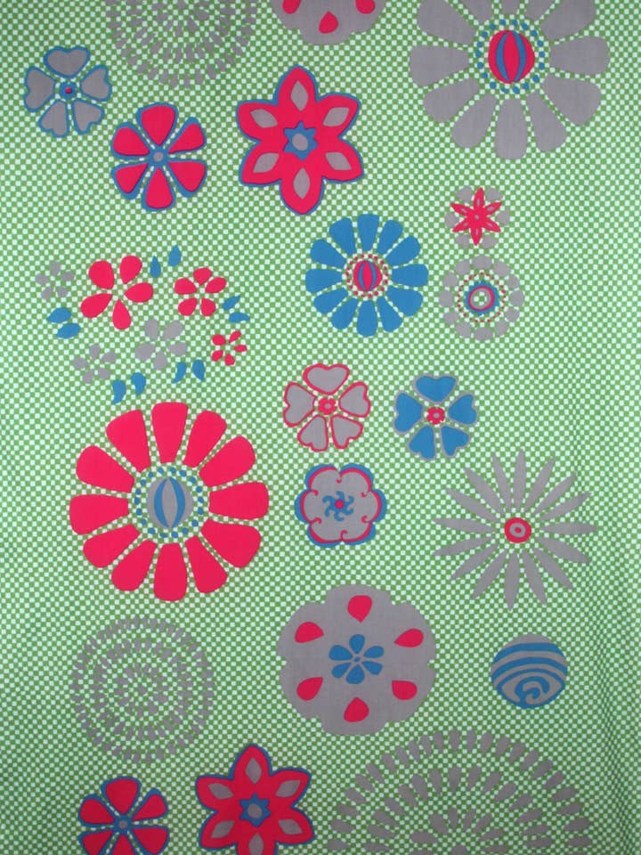 Organic Cotton Scarf Ichimatsu Green for wholesale by Les Belles Vagabondes