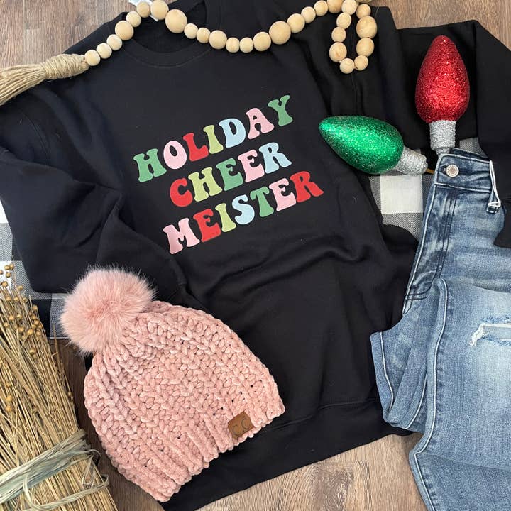 Holiday Cheer Meister Crewneck Sweatshirt for wholesale by Kiki's Boutique
