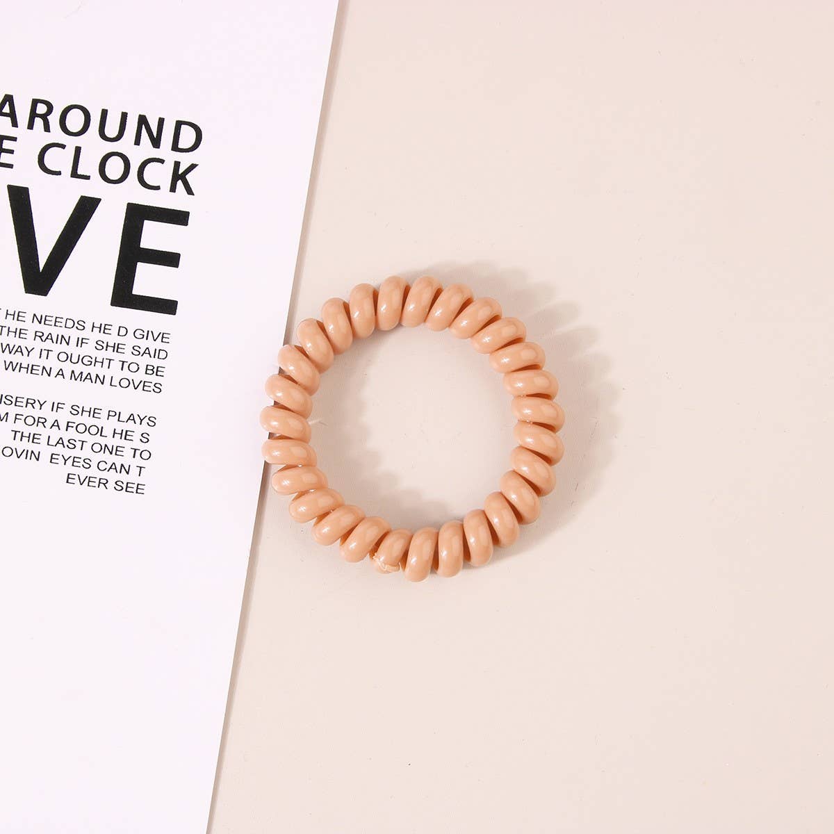 NINEXIS - Wholesale Hair Tie - CWAHA1108_Simple Phone Line Hair Tie  2