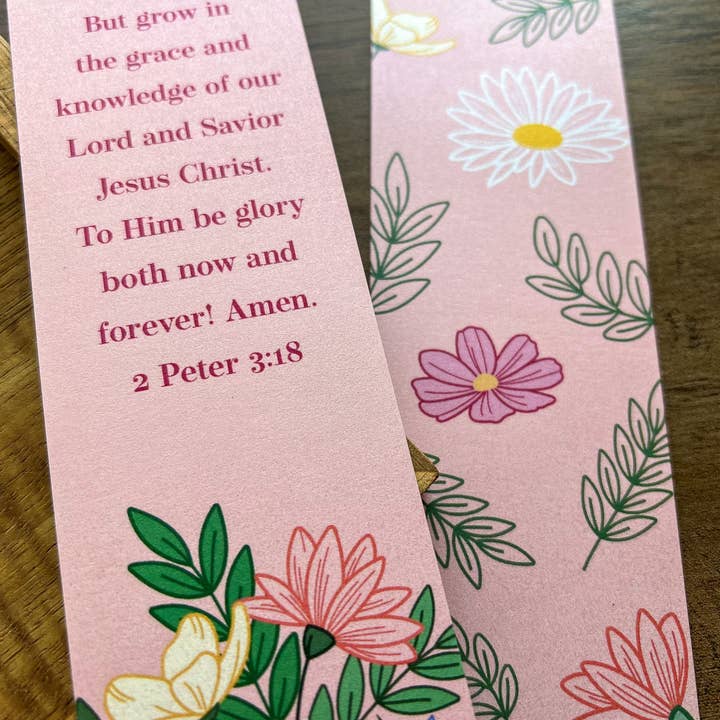 Nadia Design Co - Wholesale Bookmark - 2 Peter 2:18 Floral Bookmarks5