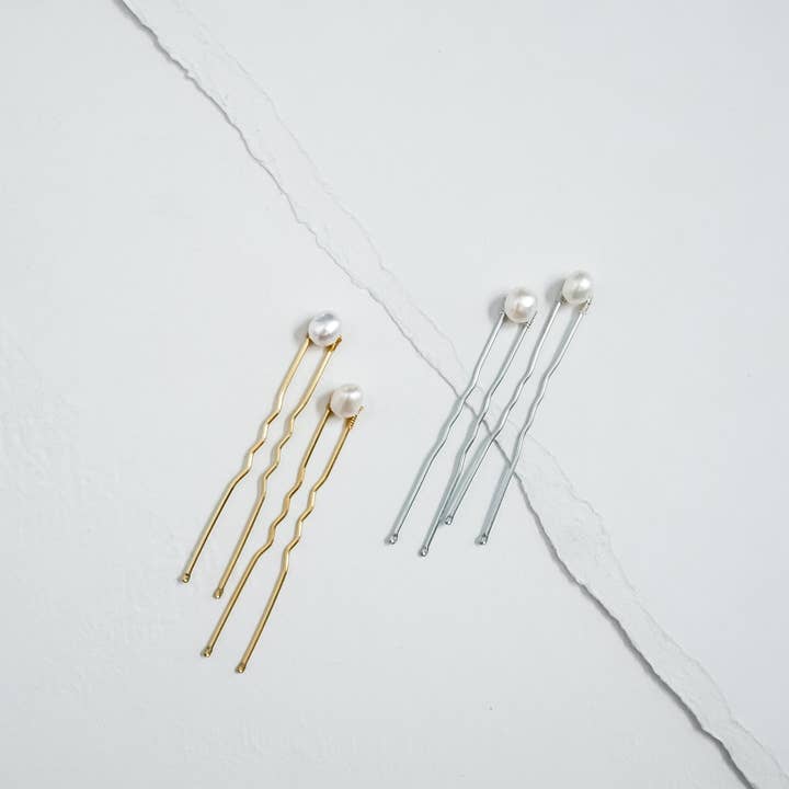Pearl Drop Hair Pins for wholesale by Bespoke Bridal