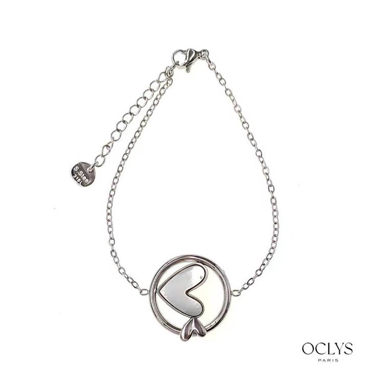 Oclys - Wholesale Link & Chain Bracelet - Vitaly stainless steel heart circle bracelet1