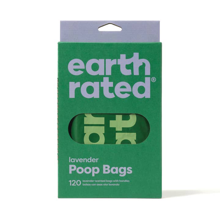Earth Rated Lavender Easy-Tie Poop Bags 120ct for wholesale by Pet Palette Distribution
