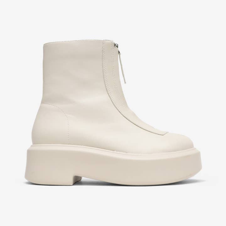 MANTRA - Ankle Biker Booties for Women in Beige Black Khaki for wholesale by Lemonade Shoes