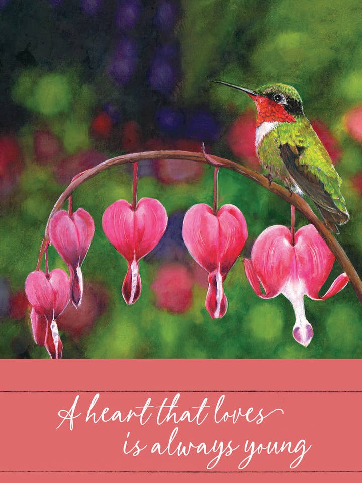 TH/Pink Hearts Hummingbird for wholesale by Greeting Cards by Norcard