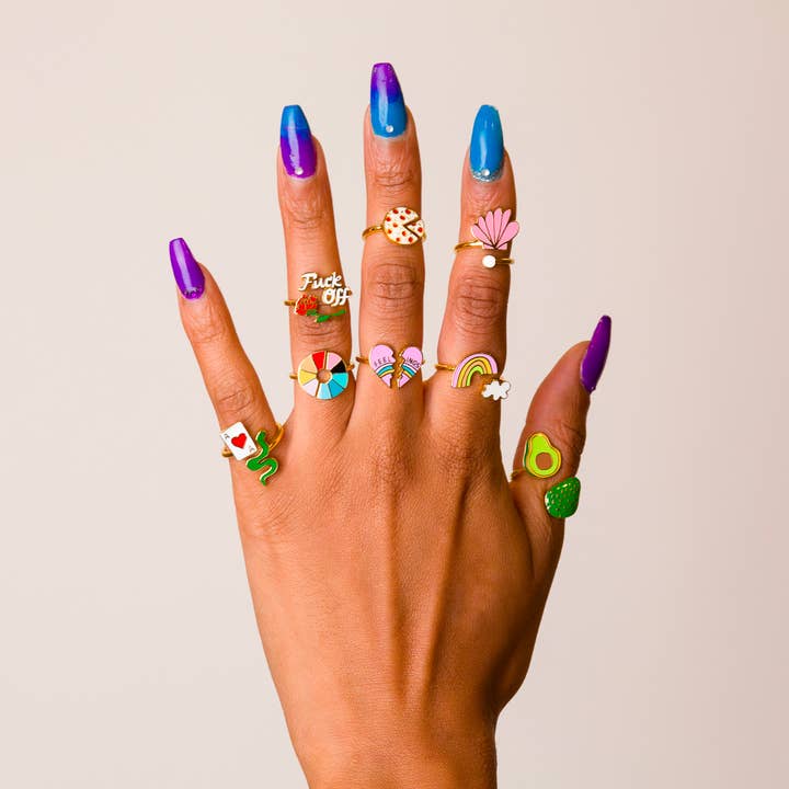 Yellow Owl Workshop - Wholesale Cocktail/Statement Ring - F*ck Off Adjustable Ring - Swear Word Jewelry