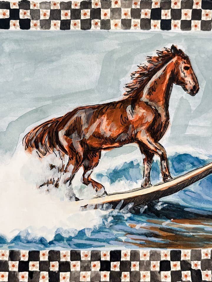 Wild Surf Print for wholesale by Makenzie Kurz Art